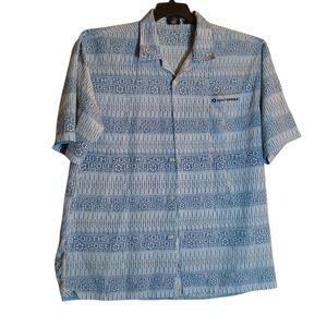 South Pole Men's Short Sleeve Logo Print Casual Button Down Shirt XL